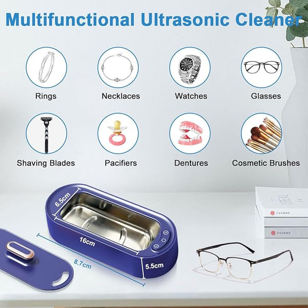 Ultrasonic Eyeglass Cleaner – Deep-Clean Jewelry & Lenses