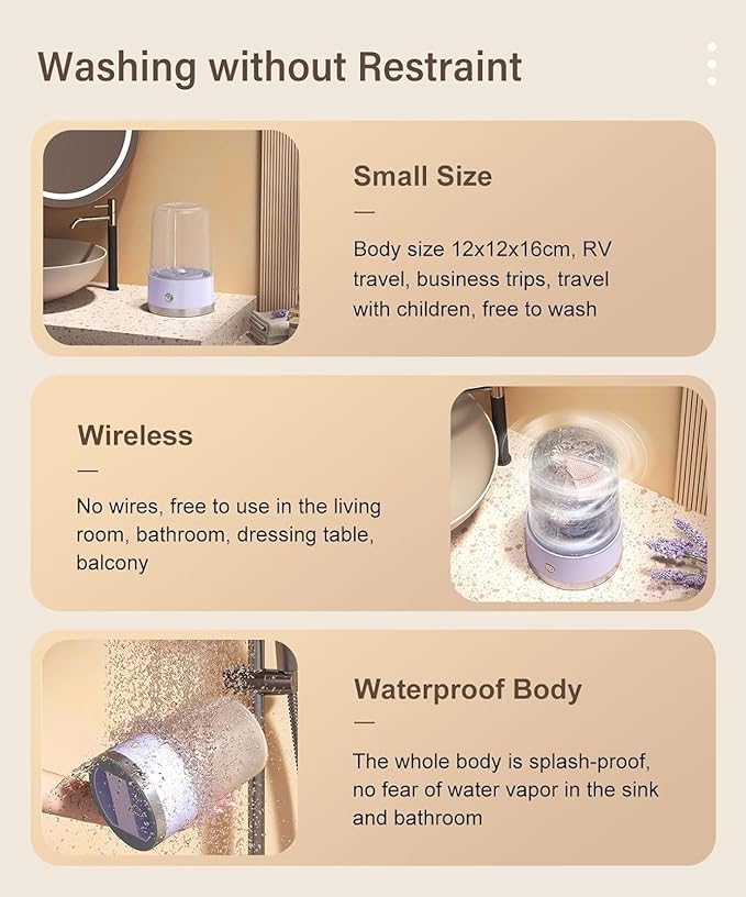 Wireless Charging Mini Washing Machine – Portable & Compact Washer