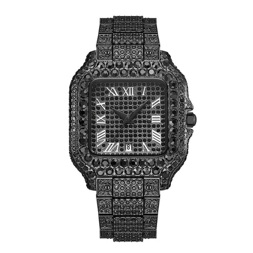 Shop Smart Emirates™ Straight European Hip Hop Diamond Quartz Wrist Watch